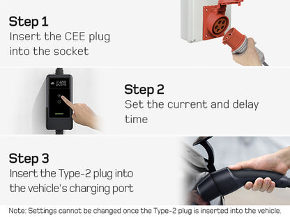 Dé EV Oplader GEN2 — 22 kW (7 m) met app