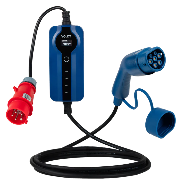 Voldt mobiele thuislader Type 2 met regelbaar vermogen en Schuko-stekker